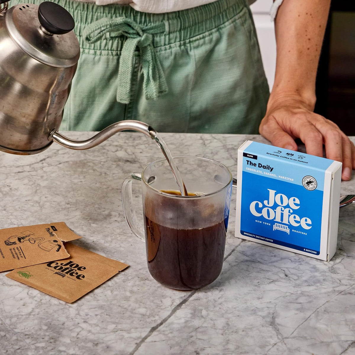 Joe Coffee Company - The Daily Specialty Instant Coffee Packets (6 Sachets), NYC Roaster, Kosher, Climate-Friendly