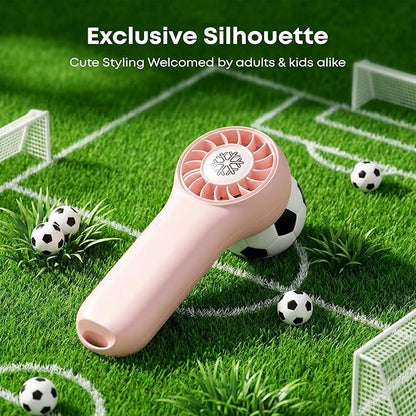DREAMME Mini Handheld Fan, Sweetfull Mini Portable Fan, 4-Speed Personal Small Fan, Cute Pocket Lash Fan, Rechargeable Operated Cooling Fan for Travel, Cruise Ship Essentials, Eyelash, Makeup, Pink