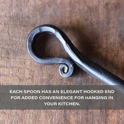 Copper and Steel Coffee Scoop, Food Grade & Measures 2 Tsp, Antique & Rustic Cast Iron Metal Spoon, Use For Espresso Beans, Tea Leaves, or Sugar