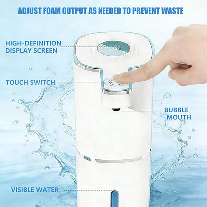 Automatic Soap Dispenser Liquid Touchless,Wall USB Rechargeable 4-Level Adjustable,Large Capacity 14.2oz/420mL Smart Hand Soap Dispenser for Kitchen Bathroom Kids Family