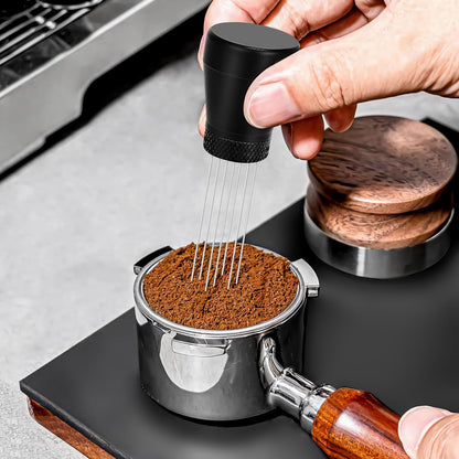 Apexstone Coffee Stirrer Tool, Coffee Stirring Tamper WDT Distribution Tool, Needle Distribution Tool Espresso, WDT Tool Espresso with Stand Black