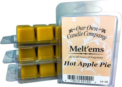 Our Own Candle Company Premium Wax Melt, Apple Pie, 6 Cubes, 2.4 oz (4 Pack)