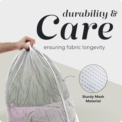 Handy Laundry Mesh XL Laundry Bag - Durable, Machine Washable with Secure Drawstring Closure - Perfect for College Dorms, Laundromats, Apartments (White)