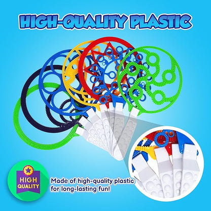 Bubble Wands for Kids | Giant Bubble Wand | Bubbles for Kids | 19,11 Large Bubbles Rings Blowing Set for Big Bubbles Includes 3 Original Mix Kit