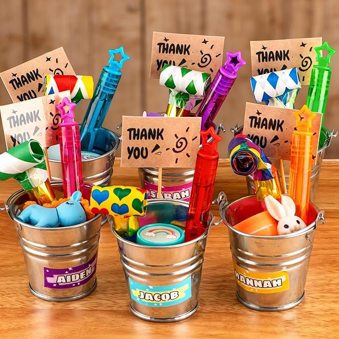 200 Pcs Mini Bubble Wands,10 Colors Circle Party Favors for Kids Supplies in Gift Box,Goodie Bag Stuffers, Classroom Prizes for Boys Girls,Birthday Decorations, Small Halloween TreatsGoodie Bag