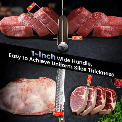 Butcher Knife Set, 3 PCS Kitchen Knife for Meat Cutting, Cleaver, Breaking & Boning Knife