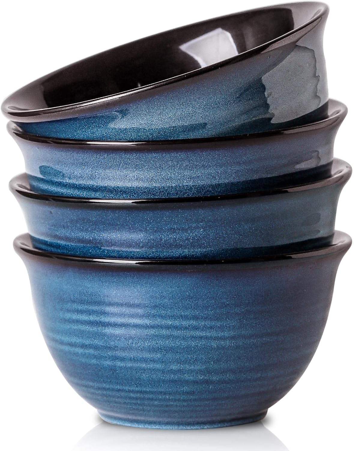 Hasense Ceramic Soup Bowls Set of 4, 40 Ounce Large Cereal Bowls for Kitchen, 7 Inch Serving Bowls for Salad Pasta Ramen Pho Popcorn