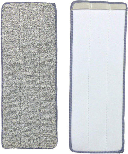 Bulletproof Microfiber Mop Replacement Heads - Washable Pads for Floor Cleaning Compatible with Tethys & Most 11” - 13” Flat Squeeze Mops for Wet/Dry Mopping, Sanitizing, and Scrubbing Hardwood