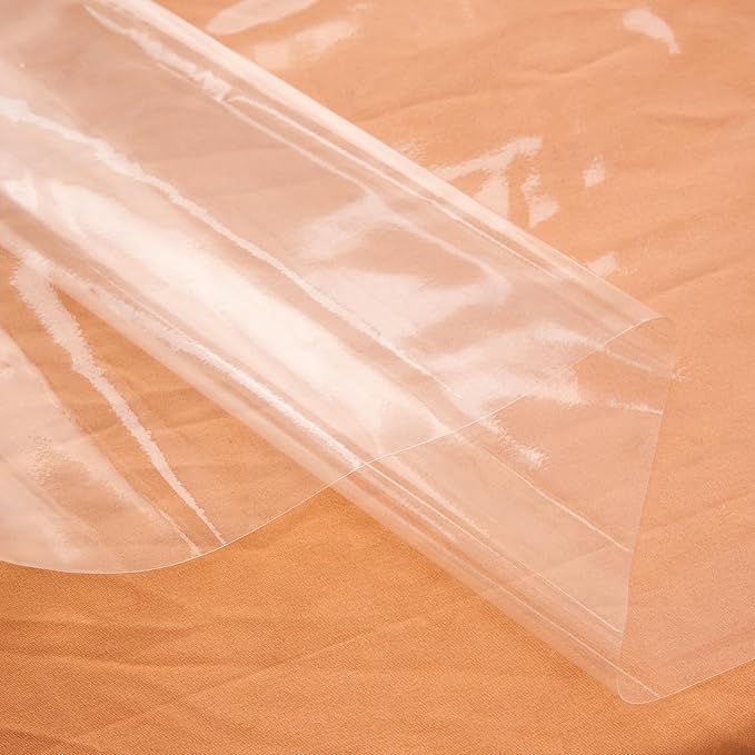 Clear Plastic Tablecloth Protector Rectangle 60x102 inch Waterproof Oilproof Stain Resistant Wipeable Table Cover for Dining Tables