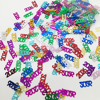 Confetti Year 2026 MultiColors - 3 Half Oz Bags (1.5 oz) #7347 Q03