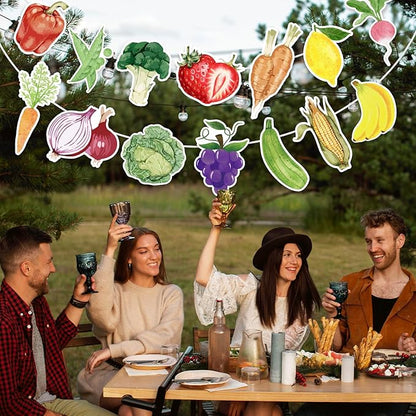 Farmers Market Party Decorations - Rustic Fruit & Vegetable Banners, Backdrops, Centerpieces for Baby Shower, Birthday, Bridal Shower | Garden Themed Party Supplies