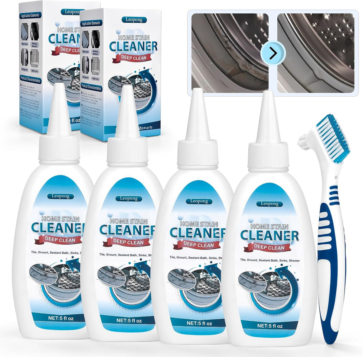 Home Cleaner Gel, Cleaner for Washing Machine, Refrigerator Strips, Household Shower, Kitchen Sinks, Walls, Tiles, Bathrooms- 20 fl oz