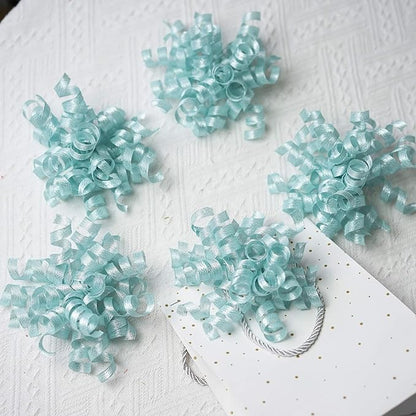 self-Adhesive Curly Ribbon for Gift Wrapping - Elegant Bows for Gift Wrapping, Presents, Paper Bag, Baby Shower Favors, Wrapping Accessories, Wedding Decor (Mint Green)