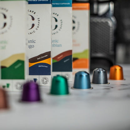 CRU Kafe Discovery Set Organic Coffee Pod, 50 Pods (5 Packs of 10 Coffee Capsules) Compatible with Nespresso OriginalLine