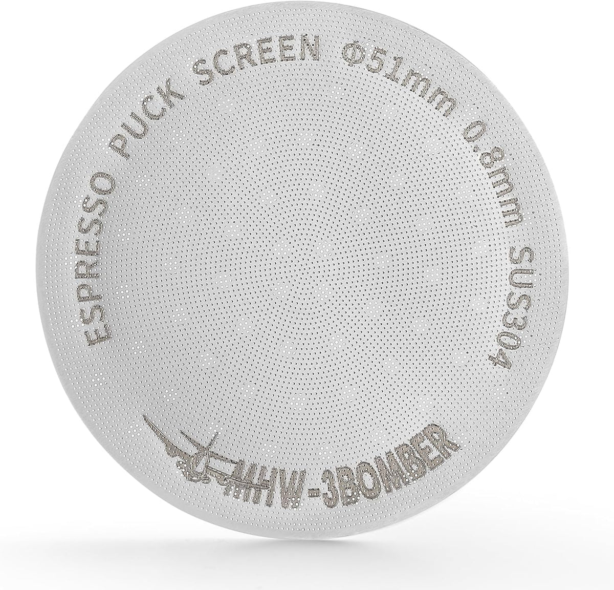 MHW-3BOMBER 51mm Puck Screen Metal Espresso Puck Screen Reusable Coffee Filter for 51mm Portafilter Basket 0.8mm Thickness FG5580S-OS