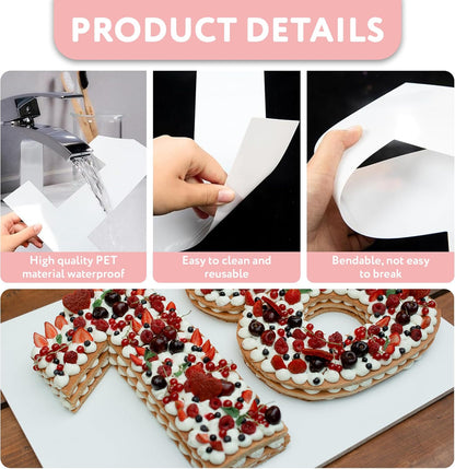 Cake Stencils - Set 18Templates with Scraper and 50Pins, Cookie Stencils for Royal Icing, Cookie Templates for Buttercream Decorating