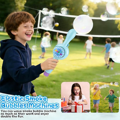 Fog Bubble Machine, Rechargeable Automatic Electric Bubble Machine, Magic Smoke Bubble Machine, Party Bubble Wand, Suitable for Bubble Fog Games at Parties, Beaches, and Summer