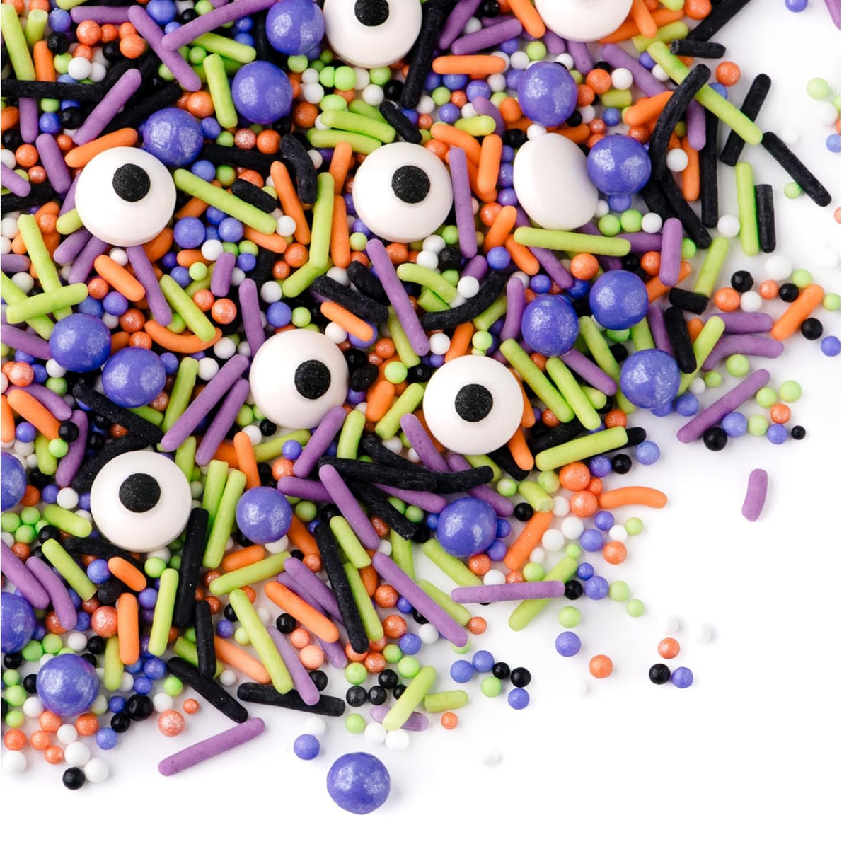 Sweets Indeed Sprinklefetti Monster Mash Sprinkles – 4 oz Jar, Halloween Sprinkle Mix with Candy Eyeballs, Jimmies, Nonpareils & Confetti