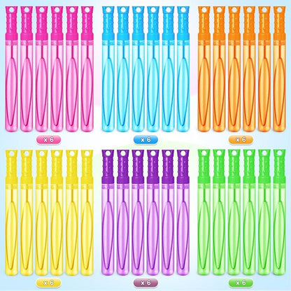 36PCS Bubble Wands for Kids,Bulk Bubble Wand for Kids Party Favor, Bubble Maker for Party Favor,Birthday,Goodie Bags, Wedding, Carnival Prizes, Summer Outdoor Toy Gifts, Assortment 6 Colors