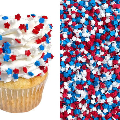 Sprinkles, Colored Sugar, Patriotic Sprinkles, Red white and blue sprinkle, Cocktail sugar, Cupcake sprinkle, Cake sprinkles, Manvscakes, 3 ounces