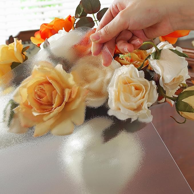 Frosted Clear Table Protector 42 x 84 Inch, 2mm Thick Plastic Table Cover, Waterproof PVC Clear Table Cover Protector, Desk Protector Mat, Writing Desk Pad for Desktop, Coffee & Dining Room Table