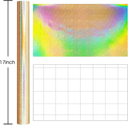 Burymento Golden Wrapping Paper Roll, Metallic Holographic Star Gift Wrap for Birthday, Valentines, Mothers day, Graduation, Wedding, Fathers day, Baby Shower, Christmas (17 IN x 32.8 FT)