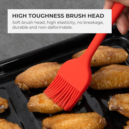 Elihome Mini Silicone Basting Pastry Brush, Cooking Brush for Oil Sauce Butter Marinades, Food Brushes for BBQ Grill Kitchen Baking