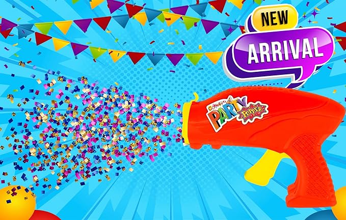 JA-RU Confetti Poppers for Kids (24 Pack) Colorful Party Poppers Confetti Shooters, Confetti Gun, Party Favors for Gender Reveal, Wedding, Birthday & New Year’s Eve | 955-24s