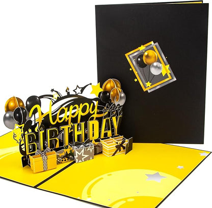 Ribbli Pop Up Birthday Card and Iridescent Birthday Wrapping Paper