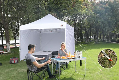 ABCCANOPY Easy Pop Up Canopy Tent with Sidewalls Commercial -Series, Red