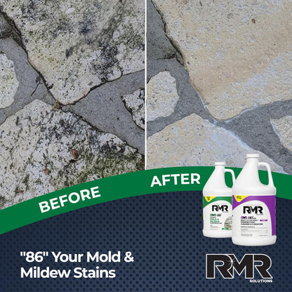 RMR Brands DIY Mold Remover Bundle - Complete Mold Killer & Stain Remover Bundle - Mold and Mildew Prevention Kit, Disinfectant Spray, Includes 2-1 Gallon Bottles