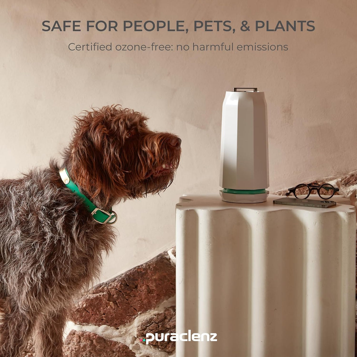 Puraclenz Photon P3000X Air Purifier for Home, Air & Surface Purification, Up to 3000 sqft, Removes 99% Pollutants, Mold, Odors, Viruses, & More, Ozone-Free (White)