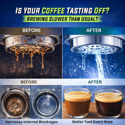Coffee Maker Cleaner Tablets 25 Count, Coffee Machine Cleaner 1 Yr Supply | Removes Limescale, Mineral &amp; Oil Buildup, Coffee Pot Cleaner and Descaler for Keurig, Nespresso, Ninja, Breville and DeLonghi