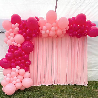 Pink Balloons, 60Pcs Hot Pink Balloons, Pink Metallic Balloons with 12in for Girls Women Baby Shower Valentine's Day Wedding Birthday Party Decoration