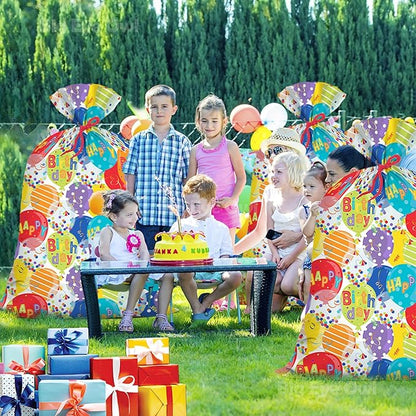 2Pcs Extra Large Jumbo Happy Birthday Present Bag - 36''x48'' XL Oversized Party Gift Wrapping Bags with Colorful Balloon Confetti Design