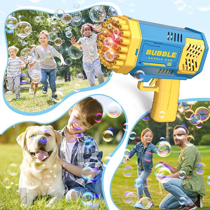 Bubble Gun 2 Pack - Bubble Machine for Toddlers, Toys for Kids 3 4 5 6 7 8 Years Old, Bubbles Maker Blower, Toy for Boys Girls Outdoor Indoor Birthday Wedding Party, Gifts for Ages 4-8