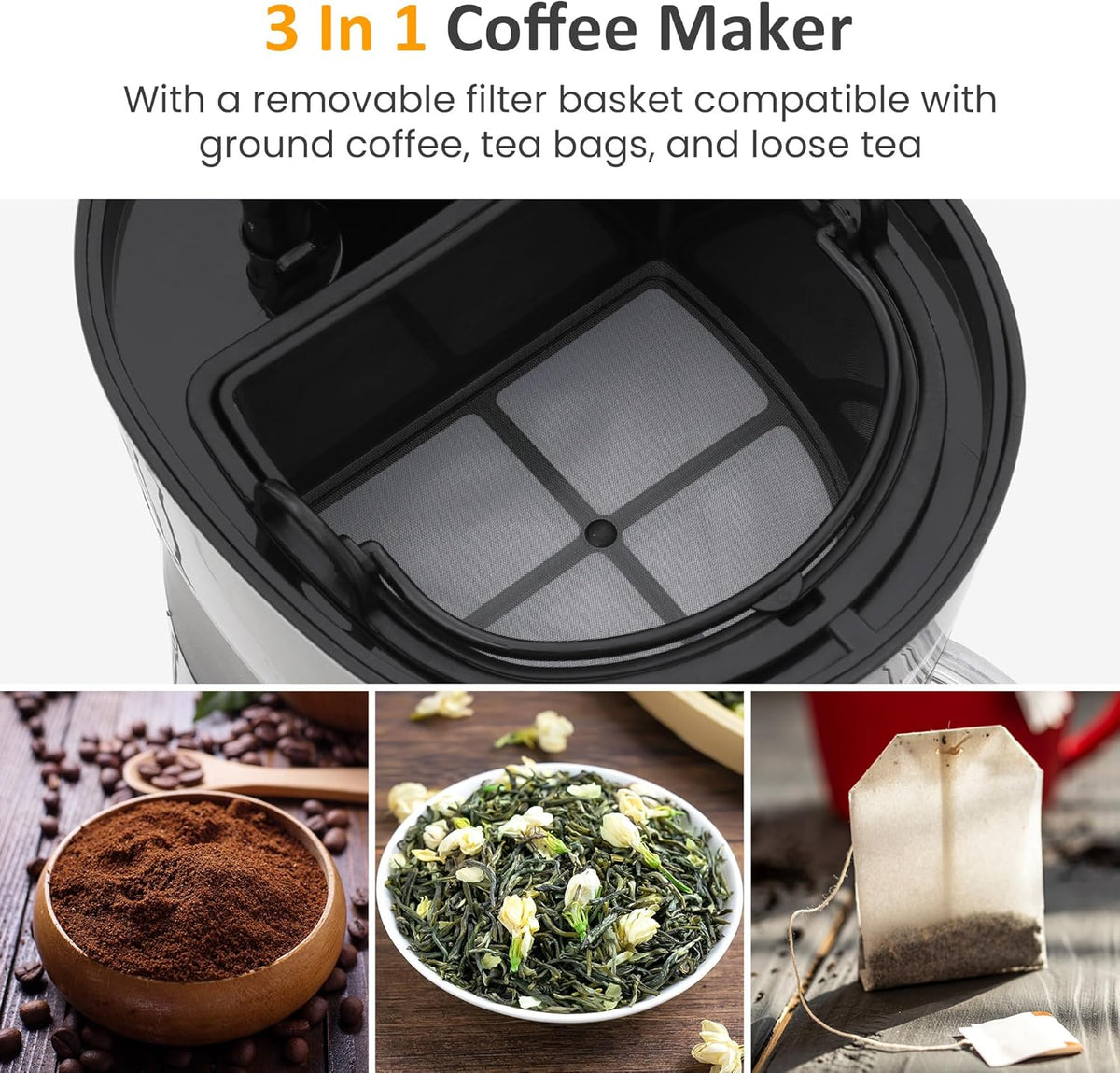 Sunvivi 20 Oz Iced Coffee Maker for Ground Coffee, Cold Brew Tea Maker with Reusable Coffee Filter and Insulated Pitcher