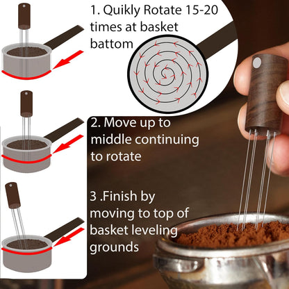 WDT Tool Espresso Stirrers - Coffee Distributor Barista Tools - Espresso Needle Distribution Tool for Coffee Accessories Kit
