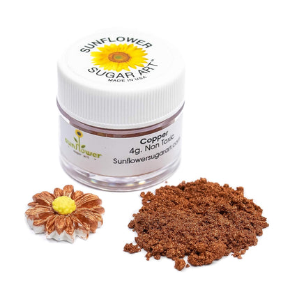 Copper Edible Luster Dust, 6 Grams Food Grade Cake Dust Shimmer Powdered, Edible Metallic Powder Food Coloring for Cake Decorating, Chocolates