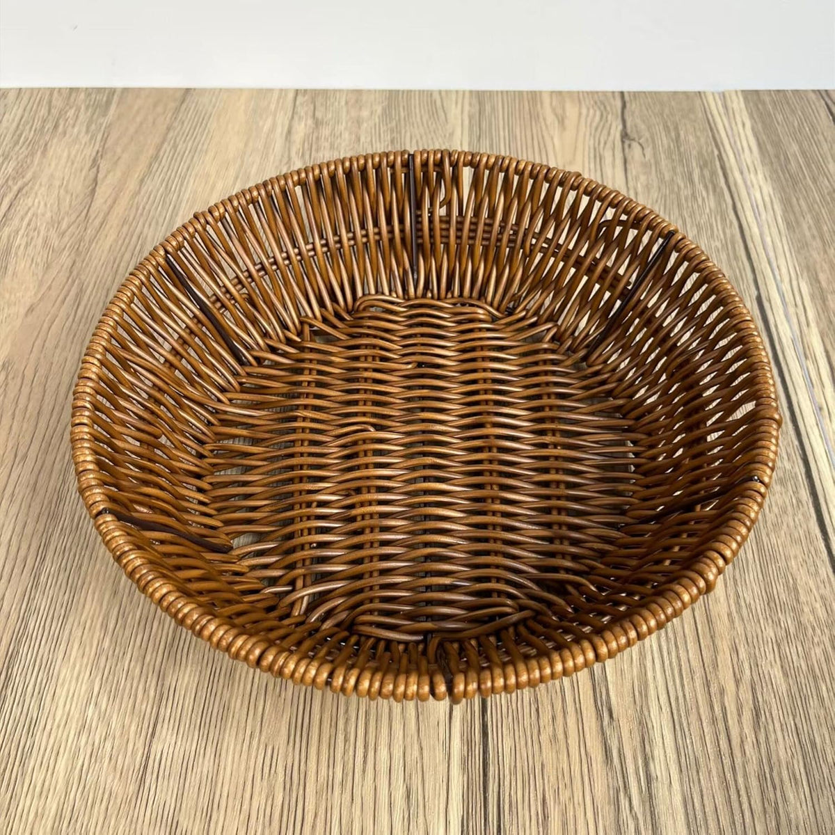 Fruit Baskets Wicker Bread Basket, Woven Tabletop Food Fruit Vegetables Serving, Restaurant Serving Basket,Shape (Circular type)