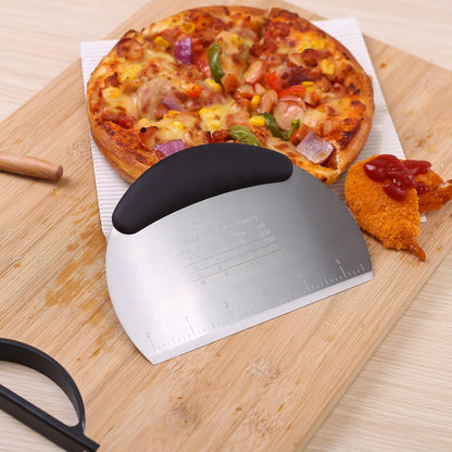 1 pcs Dough Pastry Scraper Chopper/Stainless Steel Dough Scraper Cutter with Ergonomic Rubber Non-Slip Grip/Dough Scraper Cutter/Pro Pastry Pizza