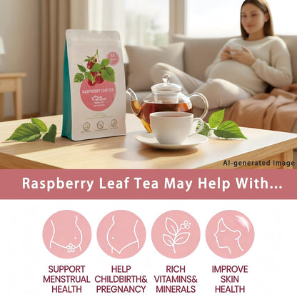 Samcci Raspberry Leaf Tea Bag, 40 Count, Natural Pregnancy Tea | Pure Red Raspberry Leaf Herbal Tea, Traditionally Used For Women's Wellness And Menstrual Support, Non-GMO, Caffeine-free