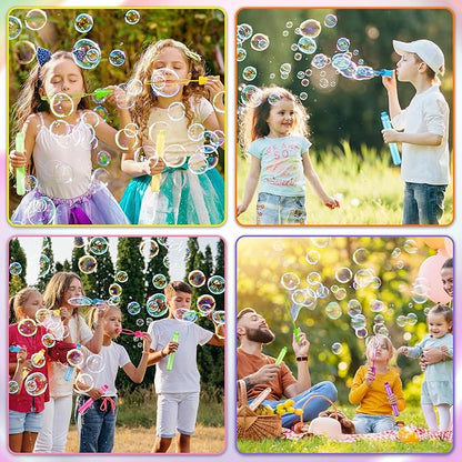 48 Pack Big Bubble Wands Bulk in 6 Colors, Bulk Party Favors for Boys & Girls, Ideal Summer Toy for Easter, Halloween, Valentine, School Classroom Prizes and Goodie Bags Stuffers