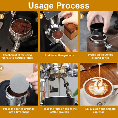 58mm Espresso Accessories,Wdt Tool espresso,Dosing Funnel And Coffee Puck Screen,Coffee Distributor,barista kit