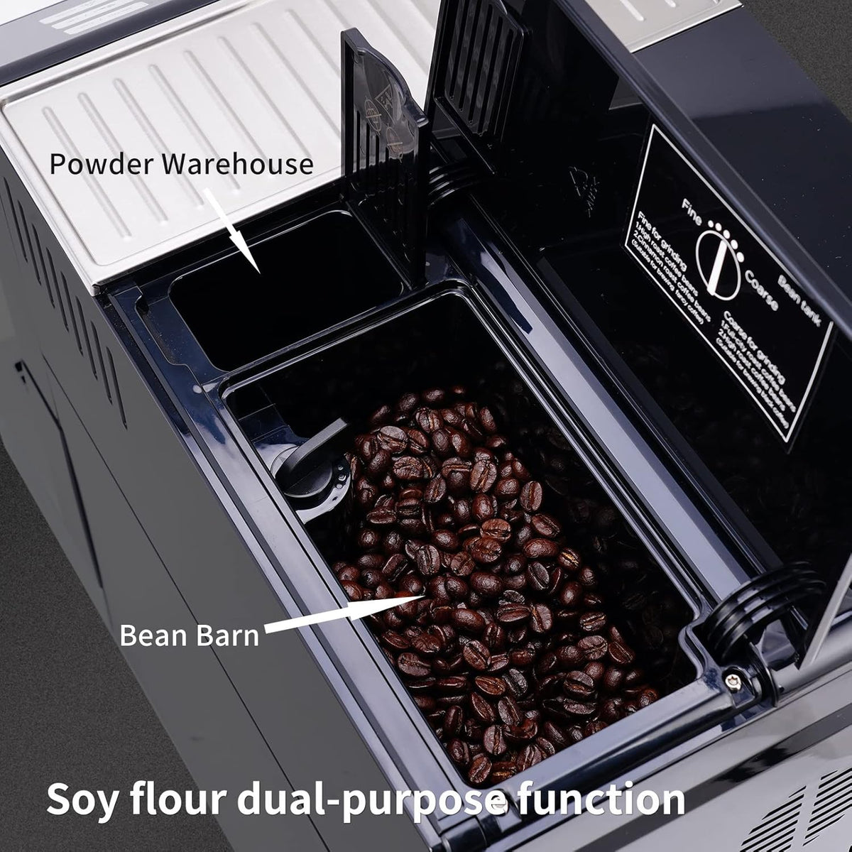 Mcilpoog WS-201 Super Fully Automatic Espresso Coffee Machine With Bean And Flour Dual-use With Manual Steam Wand And Touch Screen