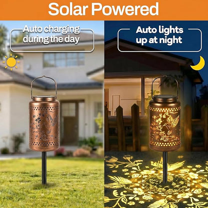 Hummingbird Solar Lanterns Outdoor Waterproof,Birthday Gifts for Women Mom Grandma,Decorative Hanging Garden Decor for Yard, Patio, Backyard, Porch