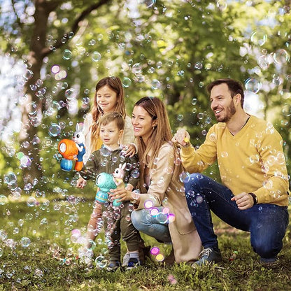 Bubble Guns for Toddlers,2pcs Rabbit Bubble Machine for Kids,Automatic Bubble Blower with 10 Bubble Solutions,Outdoor Toys Summer Party Gift for Age 3 4 5 6 7 8 Years Old Boys Girls