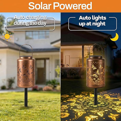 Butterfly Solar Lanterns Outdoor Waterproof,Birthday Gifts for Women Mom Grandma,Decorative Hanging Garden Decor for Yard, Patio, Backyard, Porch