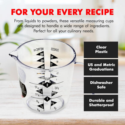 Chef Craft Select Plastic Measuring Cup, 2 Cup, Clear