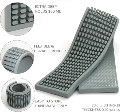 Bar Rail Mat 24x3. Non-Slip Serving Rubber Bar Mats for Countertop. 0.4" Thick Large Bar Service Spill Mat for Bartending, Restaurants, Coffees & Home Kitchen.